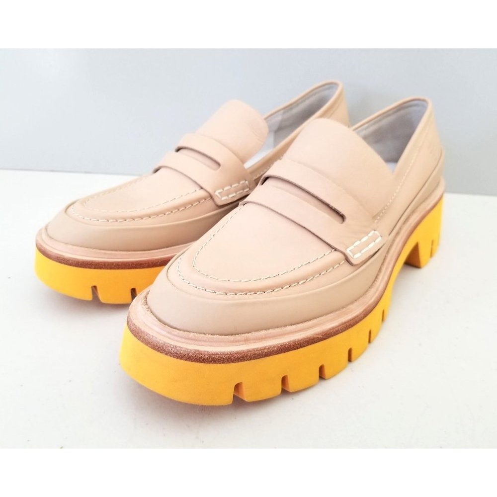 Stylish Tan and Yellow Women's Loafers